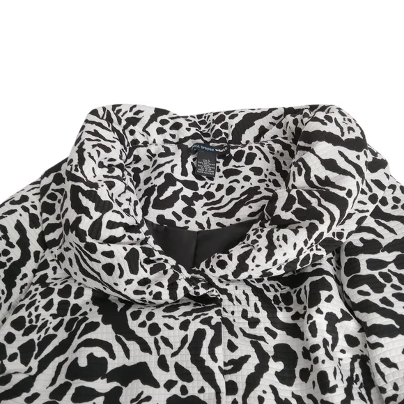 Saint Tropez West‎ Monochrome Patterned Jacket SIZE LARGE BLK. AND WHITE VGC - Picture 8 of 11